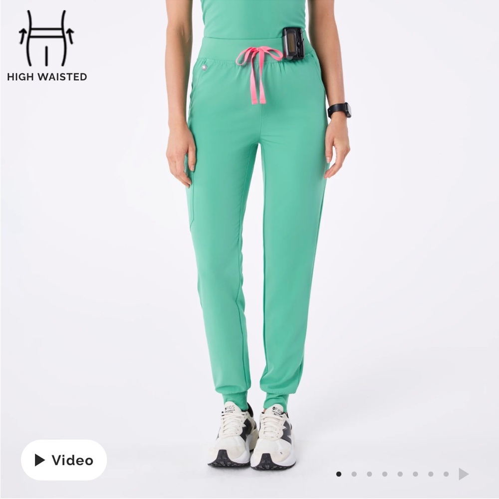 Figs Surgical Green High Waisted Zamora Joggers M/R